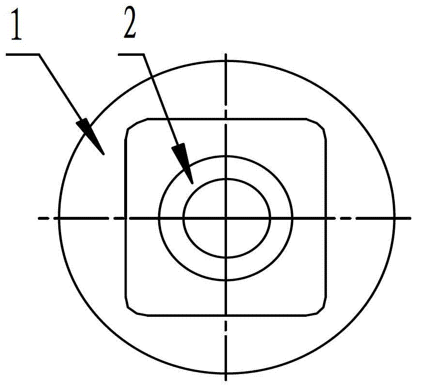 Die-sleeve type ring rolling forming process for externally square and internally circular forged piece