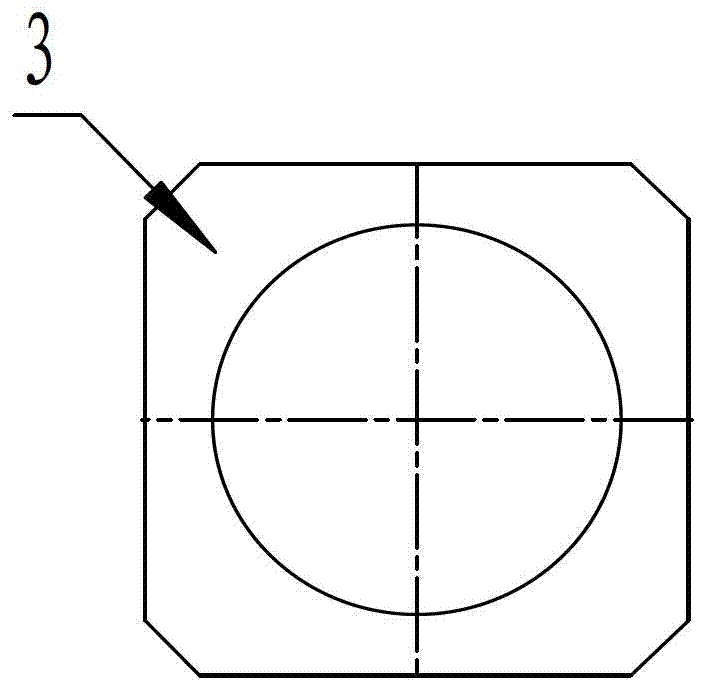 Die-sleeve type ring rolling forming process for externally square and internally circular forged piece