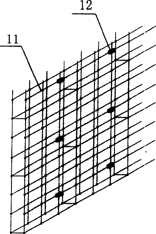 External wall tile wall on heat insulating layer of combined placing concrete and polyphenyl board and construction method