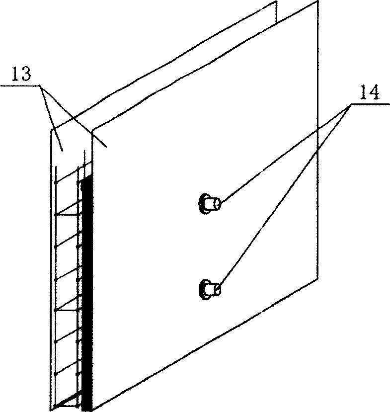 External wall tile wall on heat insulating layer of combined placing concrete and polyphenyl board and construction method