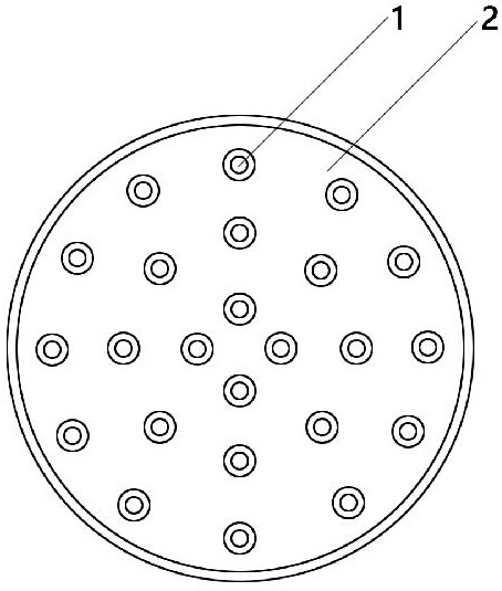 Artificial floating island suitable for bottom surface of hard riverway and preparation method thereof