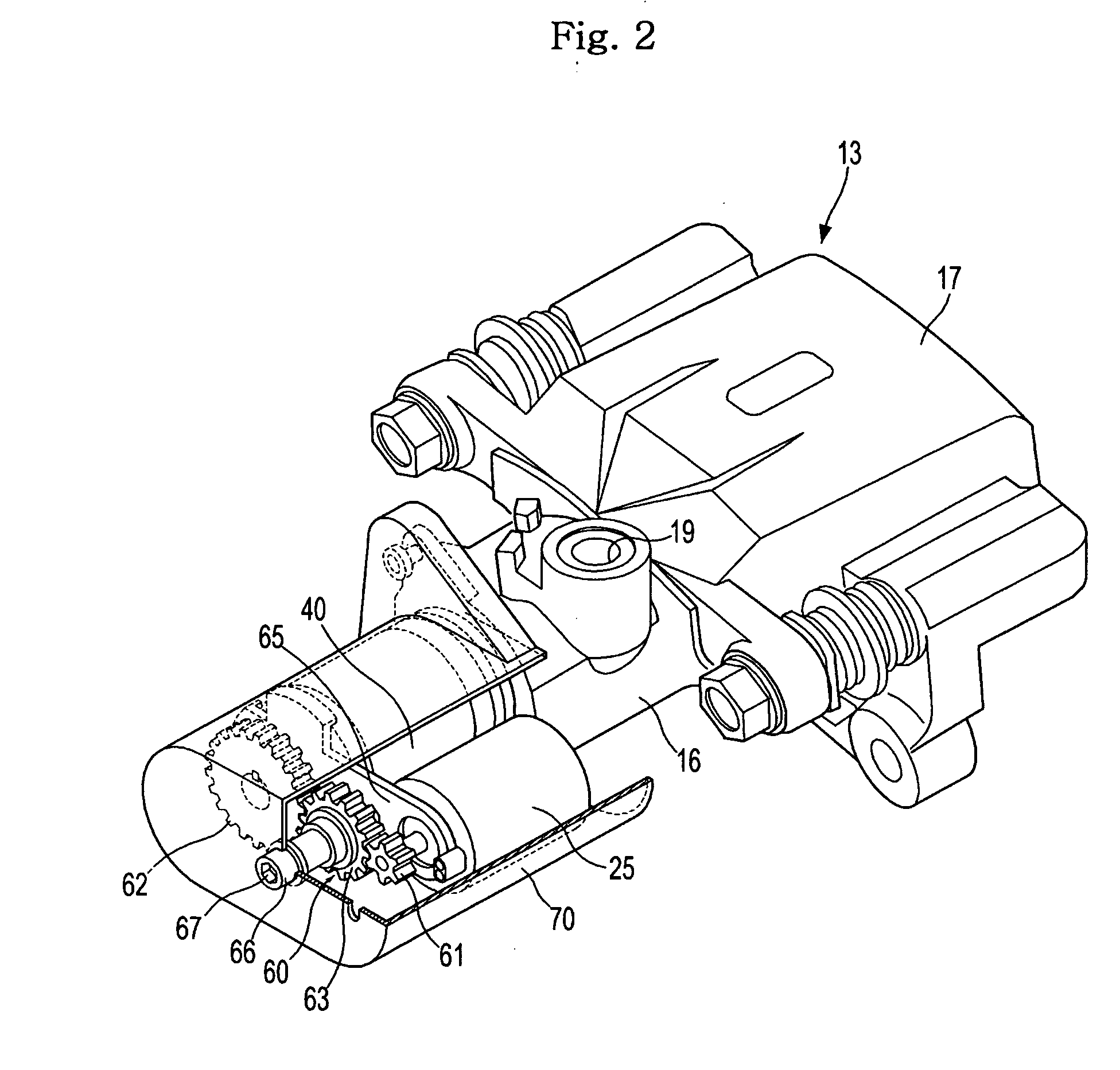 Disc brake with parking function