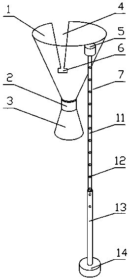 Corn pollen collecting device