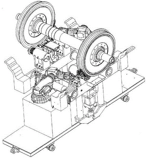 Following type ultrasonic flaw detector for rolling stock wheels