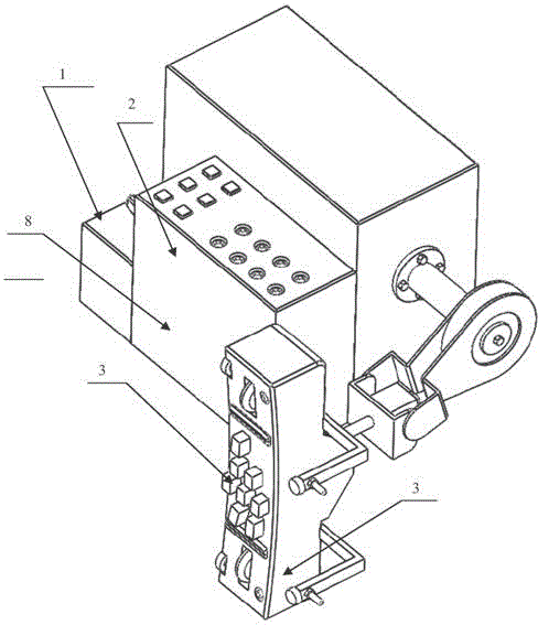 Following type ultrasonic flaw detector for rolling stock wheels