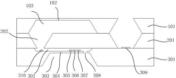 Micromechanical sensor with three-layer substrate