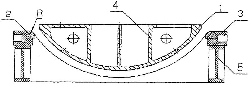 Molding die and molding process of thick-wall spherical seal head for hydrogenation reactor