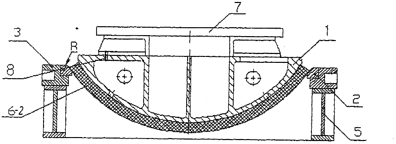 Molding die and molding process of thick-wall spherical seal head for hydrogenation reactor