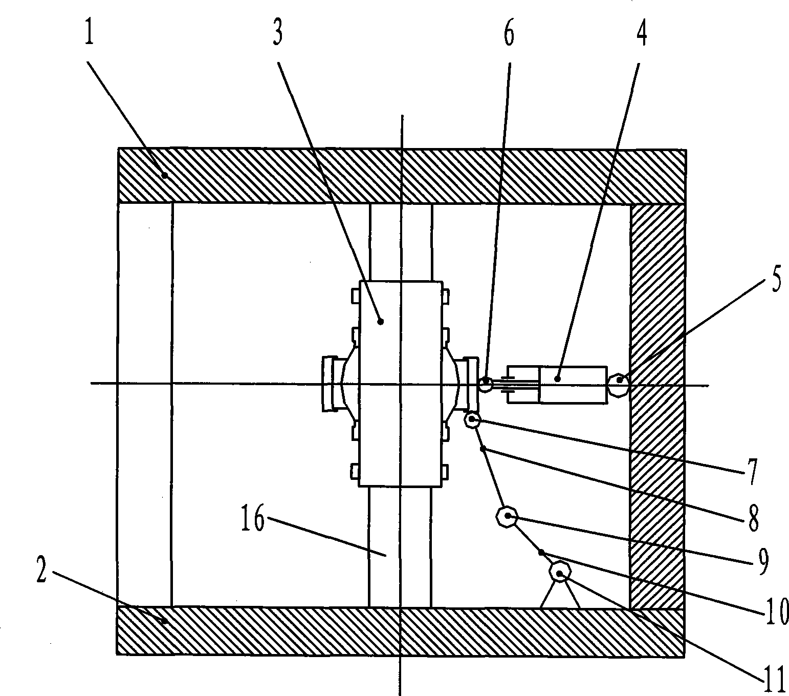 Fatigue-tesing machine for ball socket bearing of helicopter main rotor