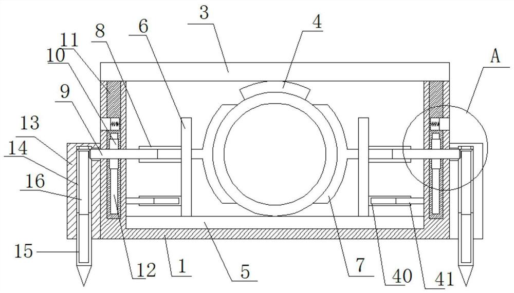 Water pipe fixing and burying device for water conservancy projects