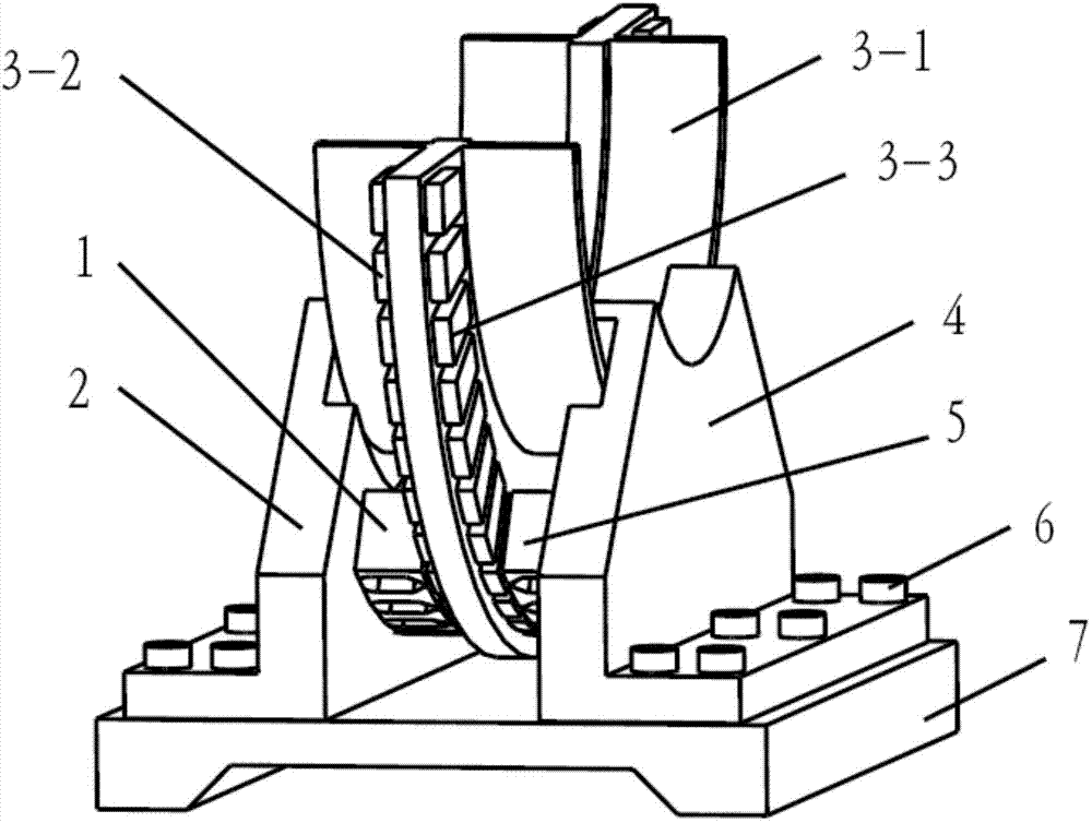 Double-stator axial magnetic flow arc-shaped permanent magnet motor