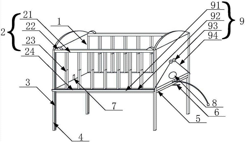 Anti-mosquito baby crib with protective bridge