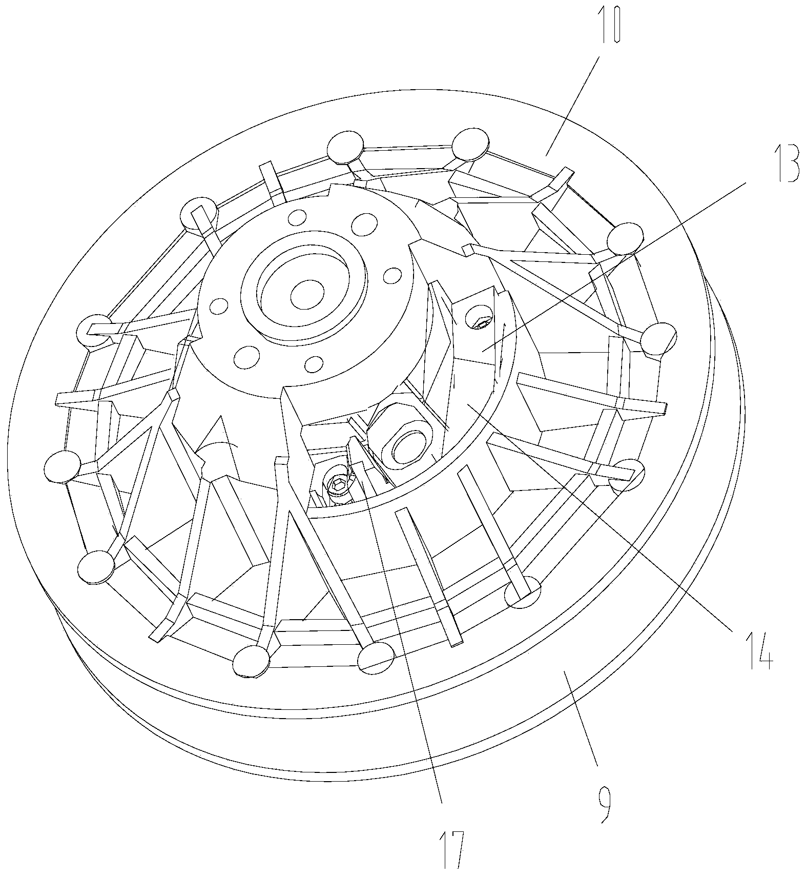 Spiral guiding stepless variable transmission