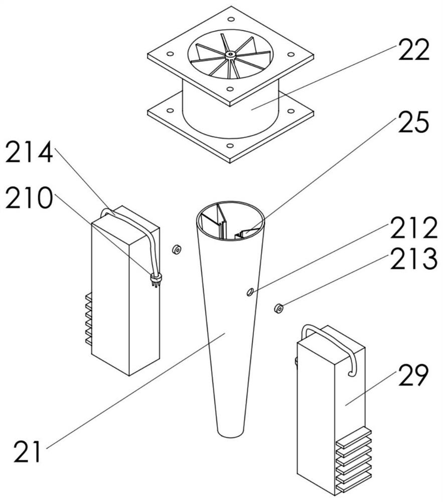 A deflector air channel assembly