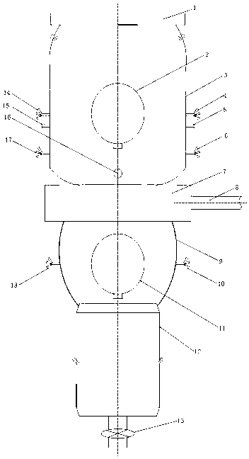 Totally closed gas atomization pulverization device