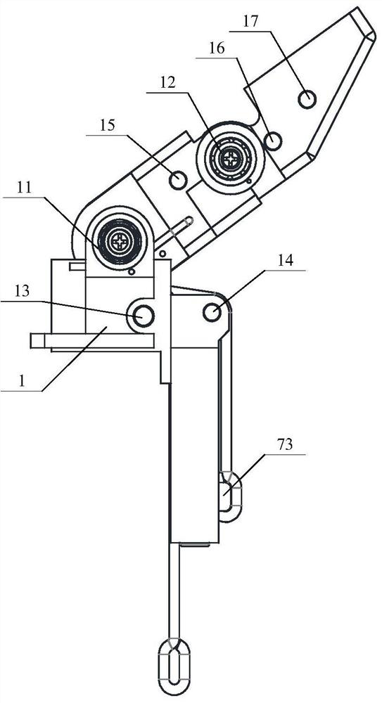 Double tendon rope series coupling adaptive finger device