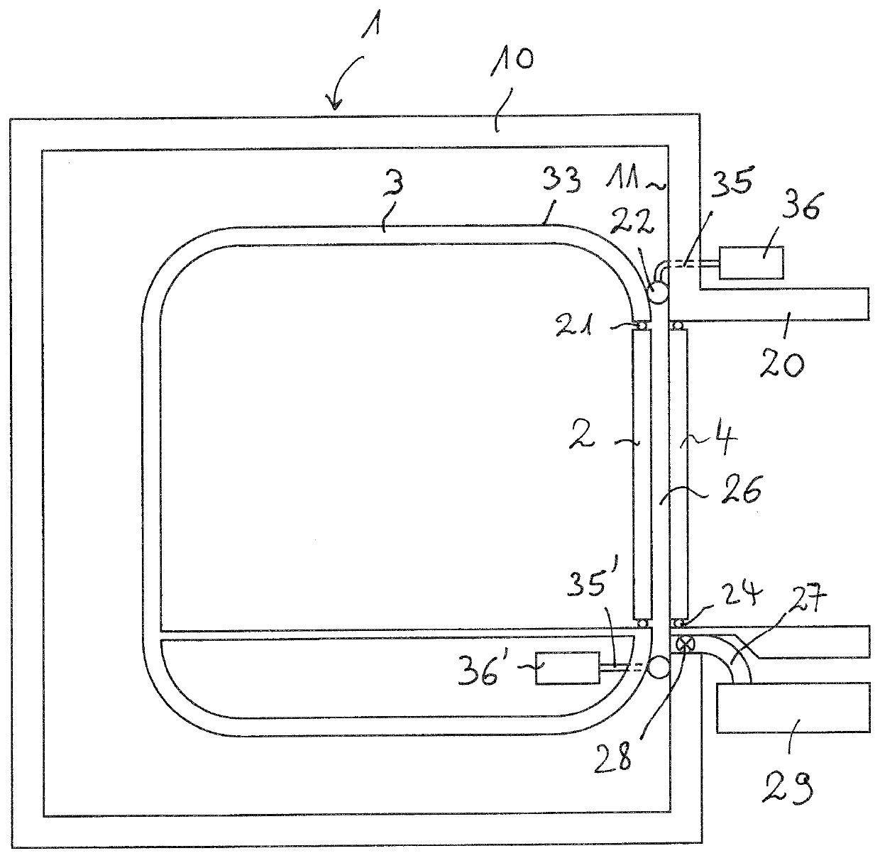 Door system for a vacuum train