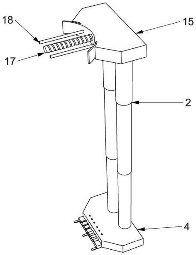 Constructional column steel bar automatic binding device for house building engineering