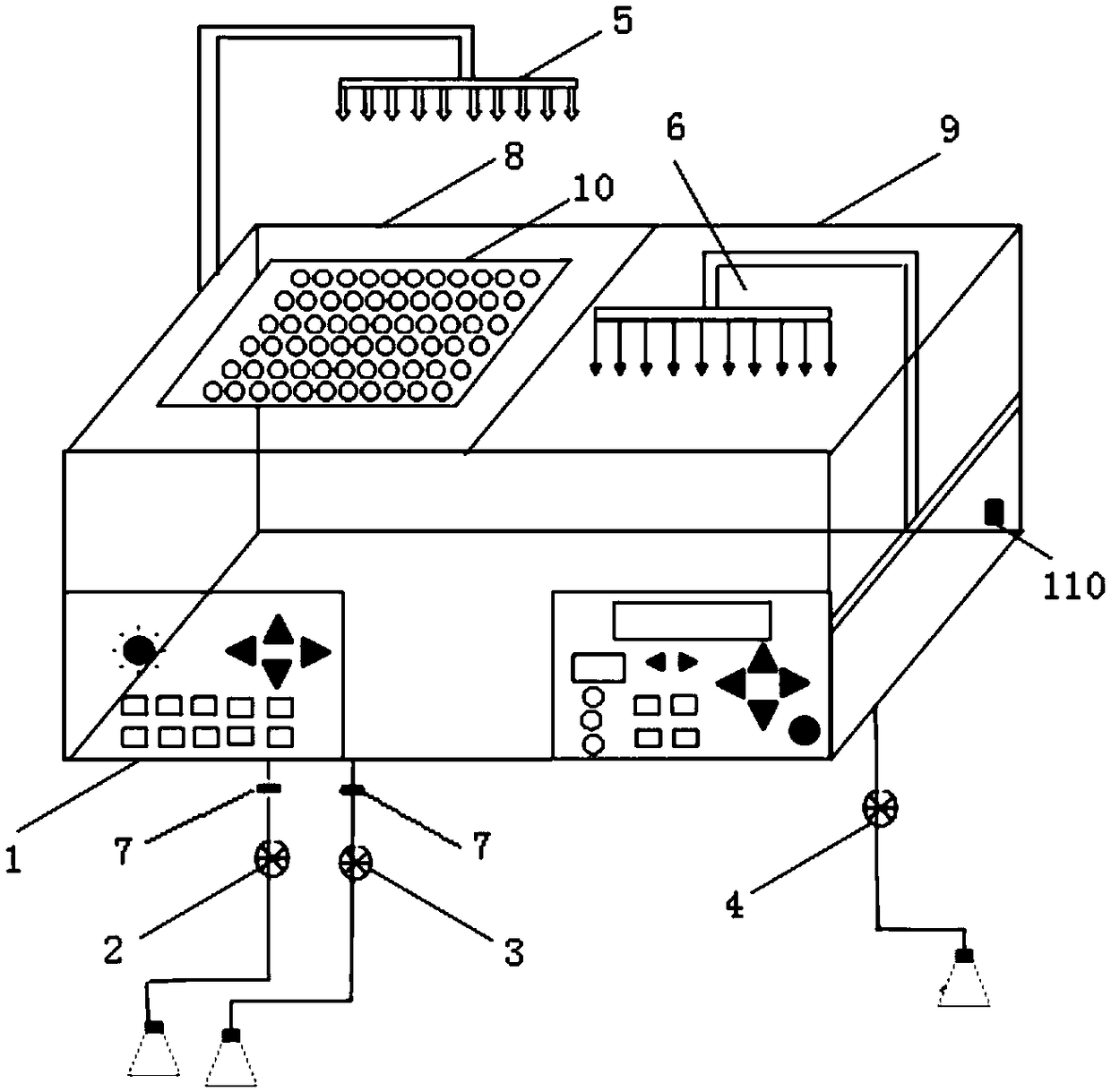 Gas phase sample bottle automatic cleaning device and operating method thereof