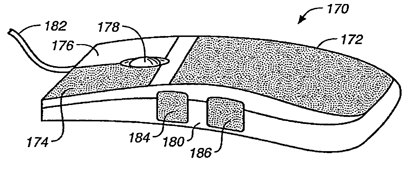 Method for displaying information responsive to sensing a physical presence proximate to a computer input device