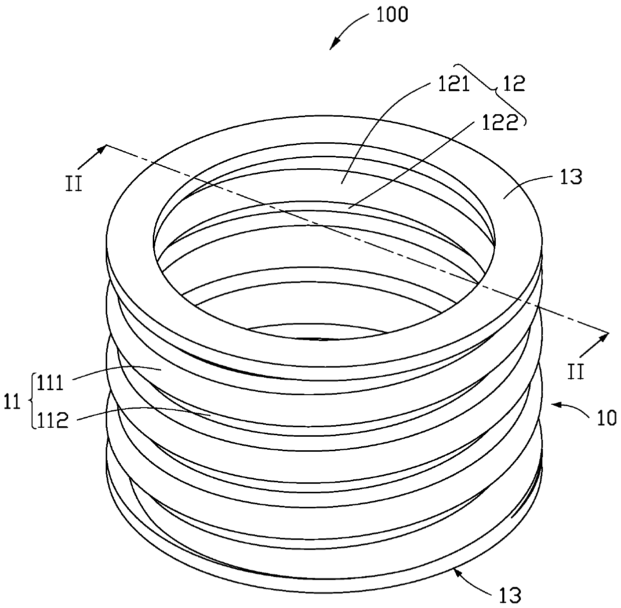 Damping elastic device