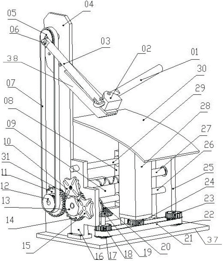 Automatic sliced noodle mechanism