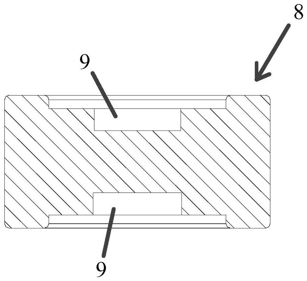 Chamfer detection tool for brake pad steel backing and detection method of chamfer detection tool