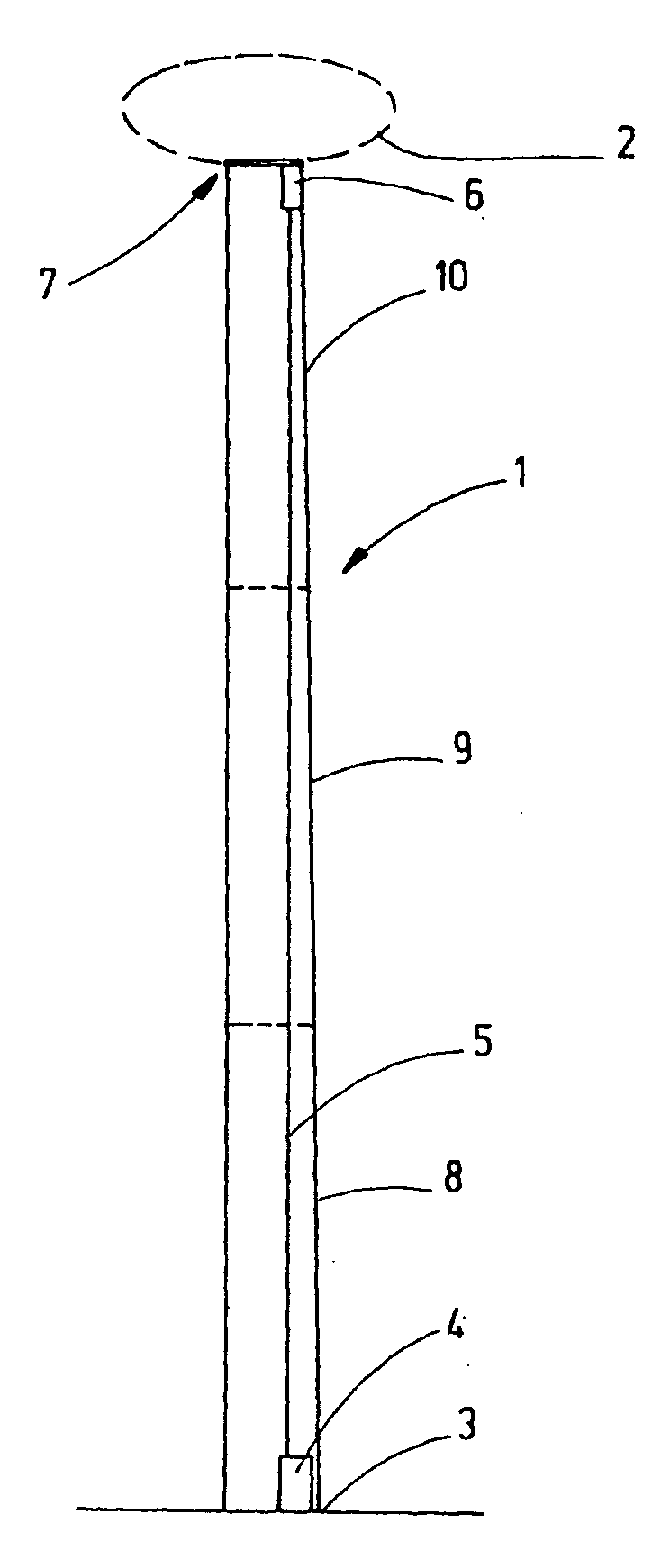 Method of installing a cable in the tower of a wind power plant