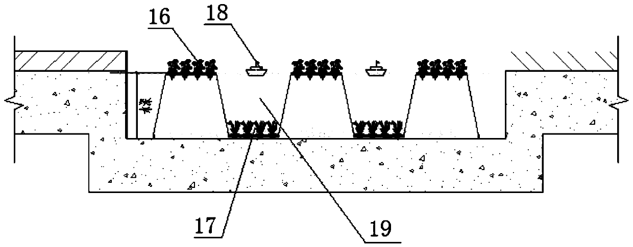 A three-dimensional combined ecological floating island system based on river navigation