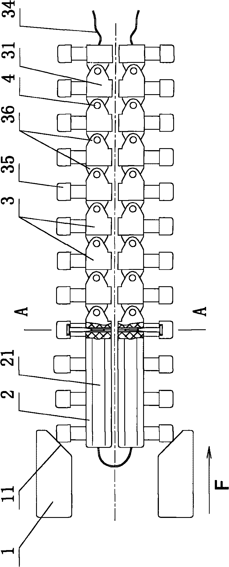 Chain purse-string suture instrument