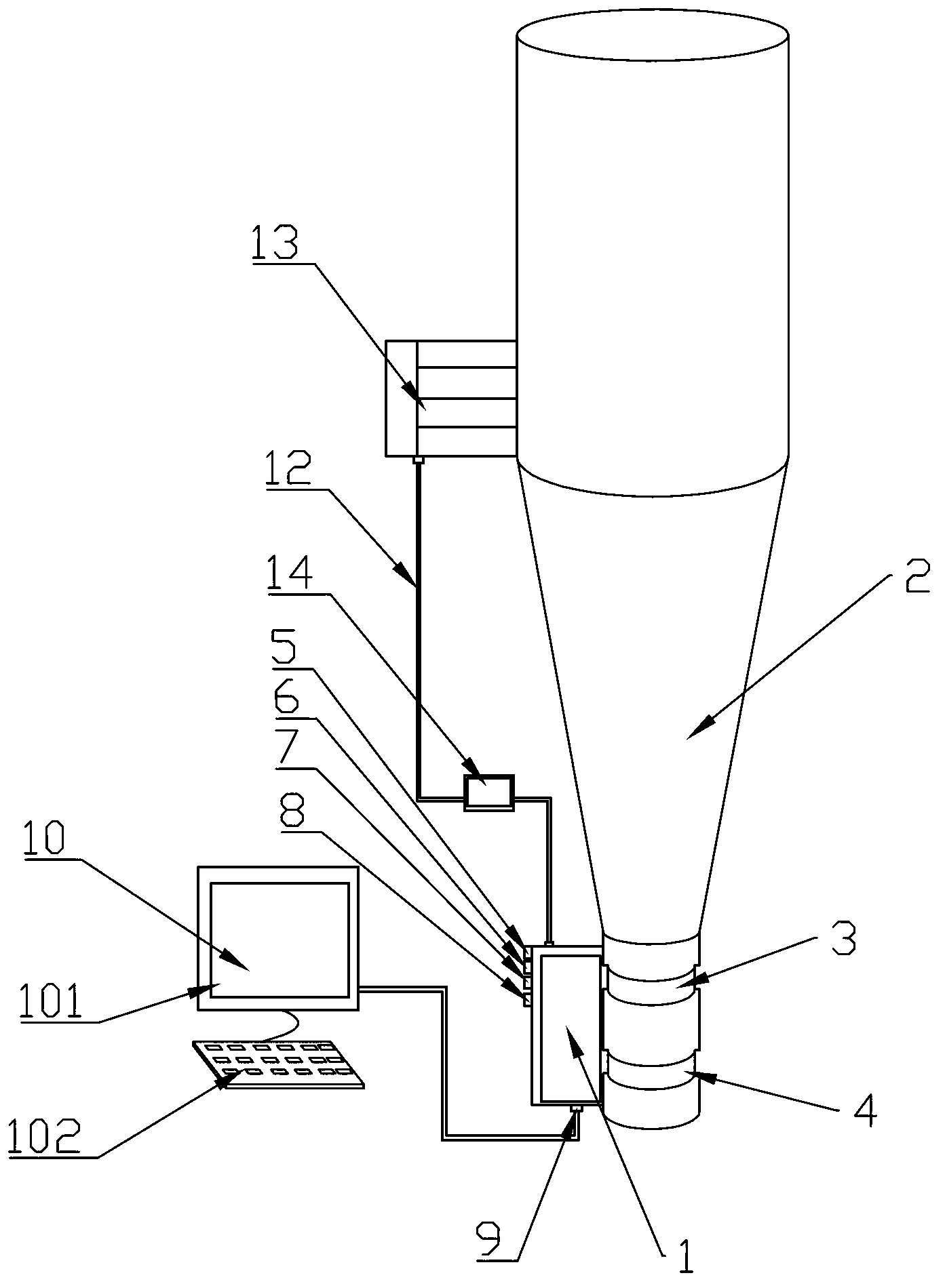 Intelligent double-layer ash discharging device