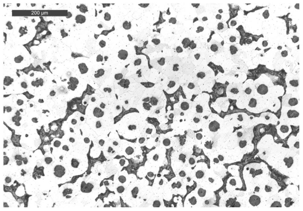 Preparing method for as-cast-condition mixed matrix QT500-14 spheroidal graphite cast iron