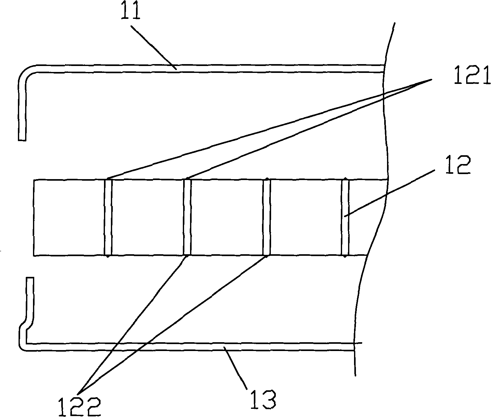 Vacuum forming and injection molding composite board of supersonic welding