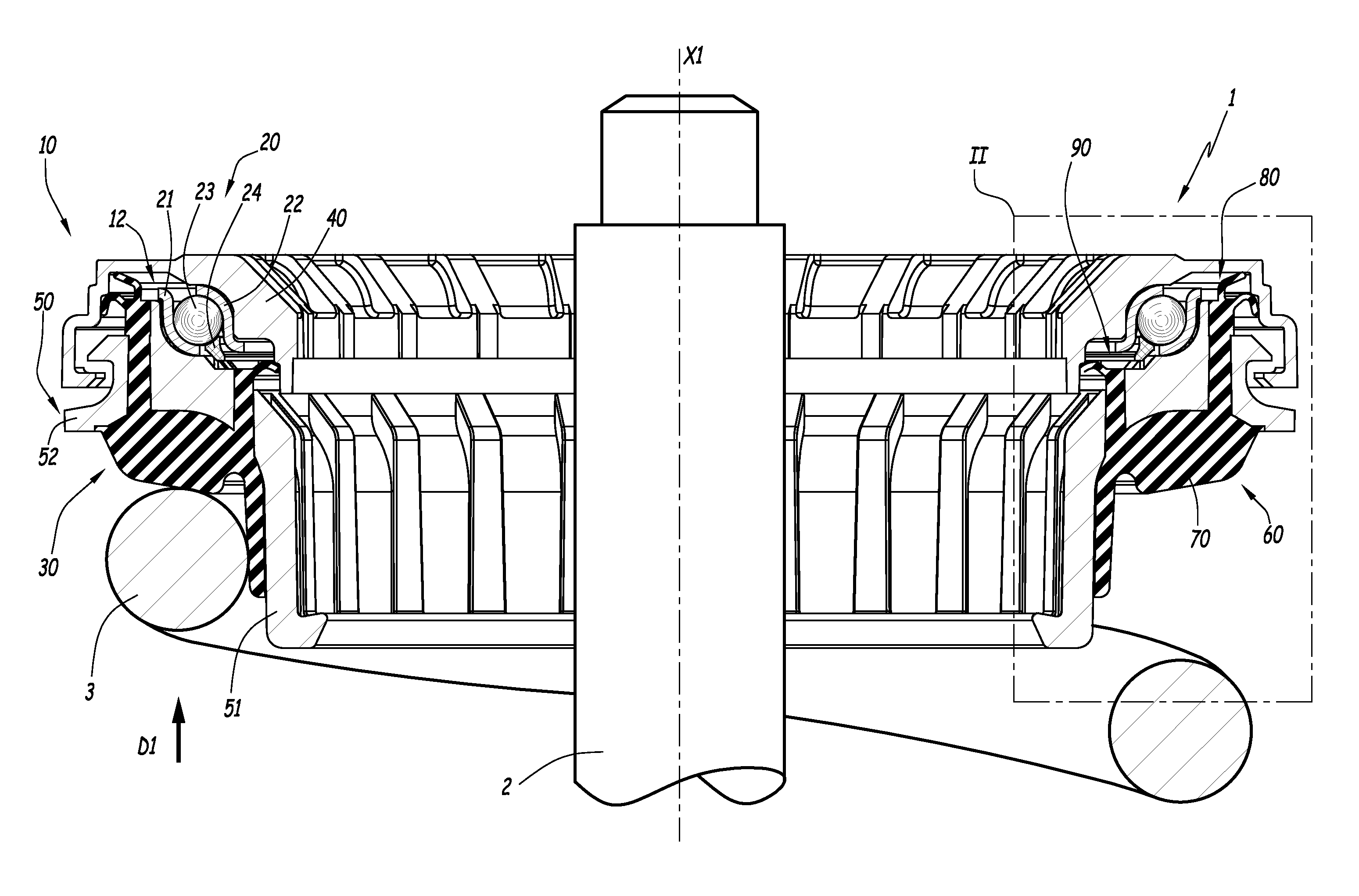 Suspension bearing device, motor vehicle equipped with such a strut bearing device and manufacturing method