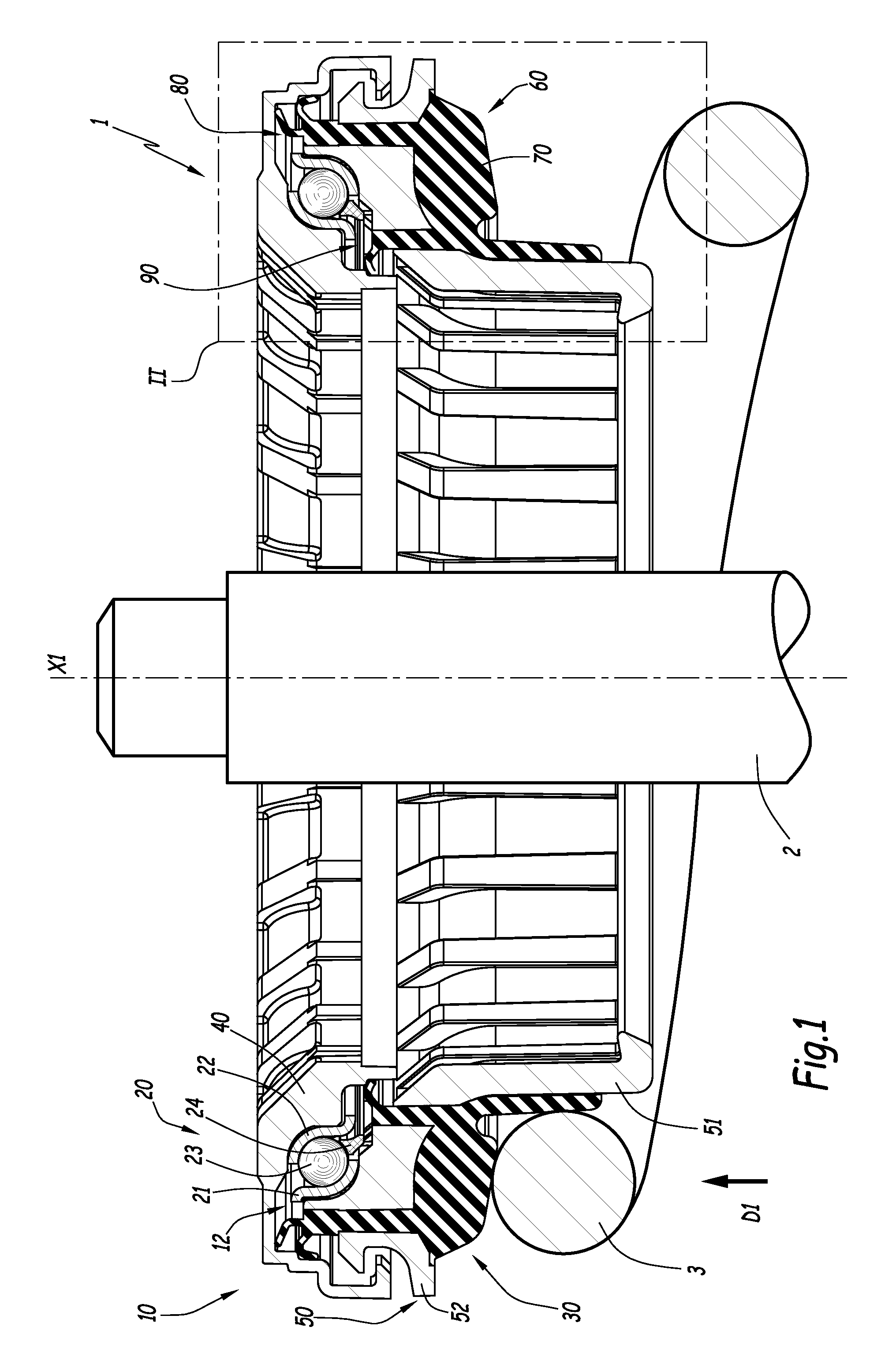 Suspension bearing device, motor vehicle equipped with such a strut bearing device and manufacturing method