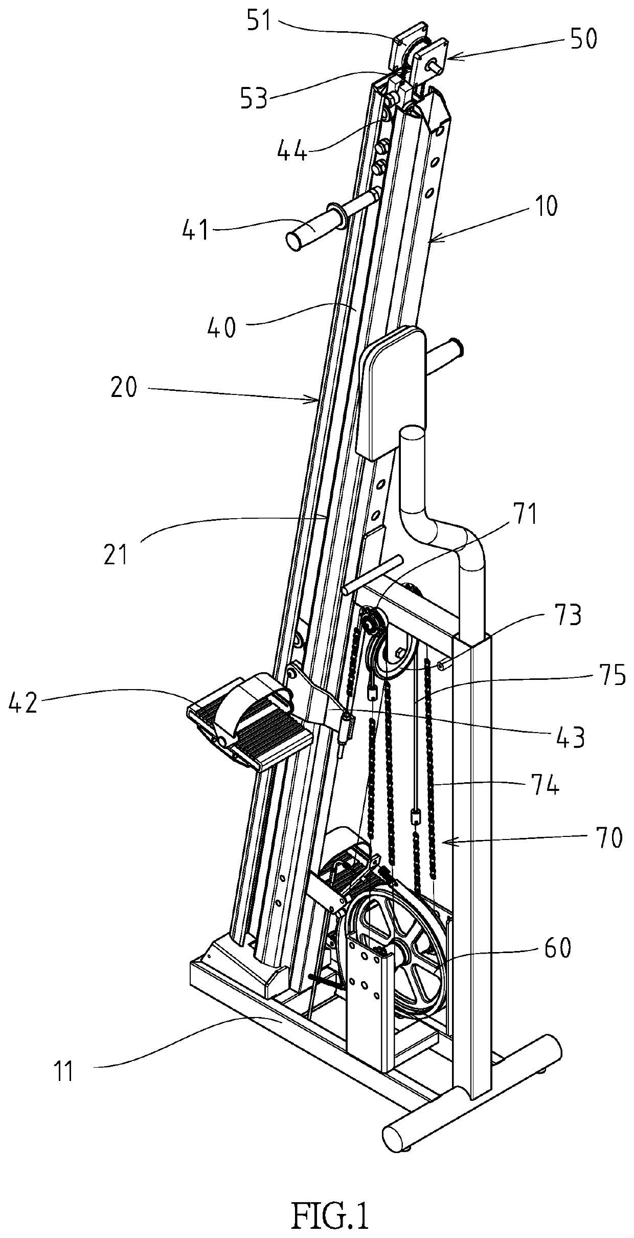 Column-type combination climbing exercise machine