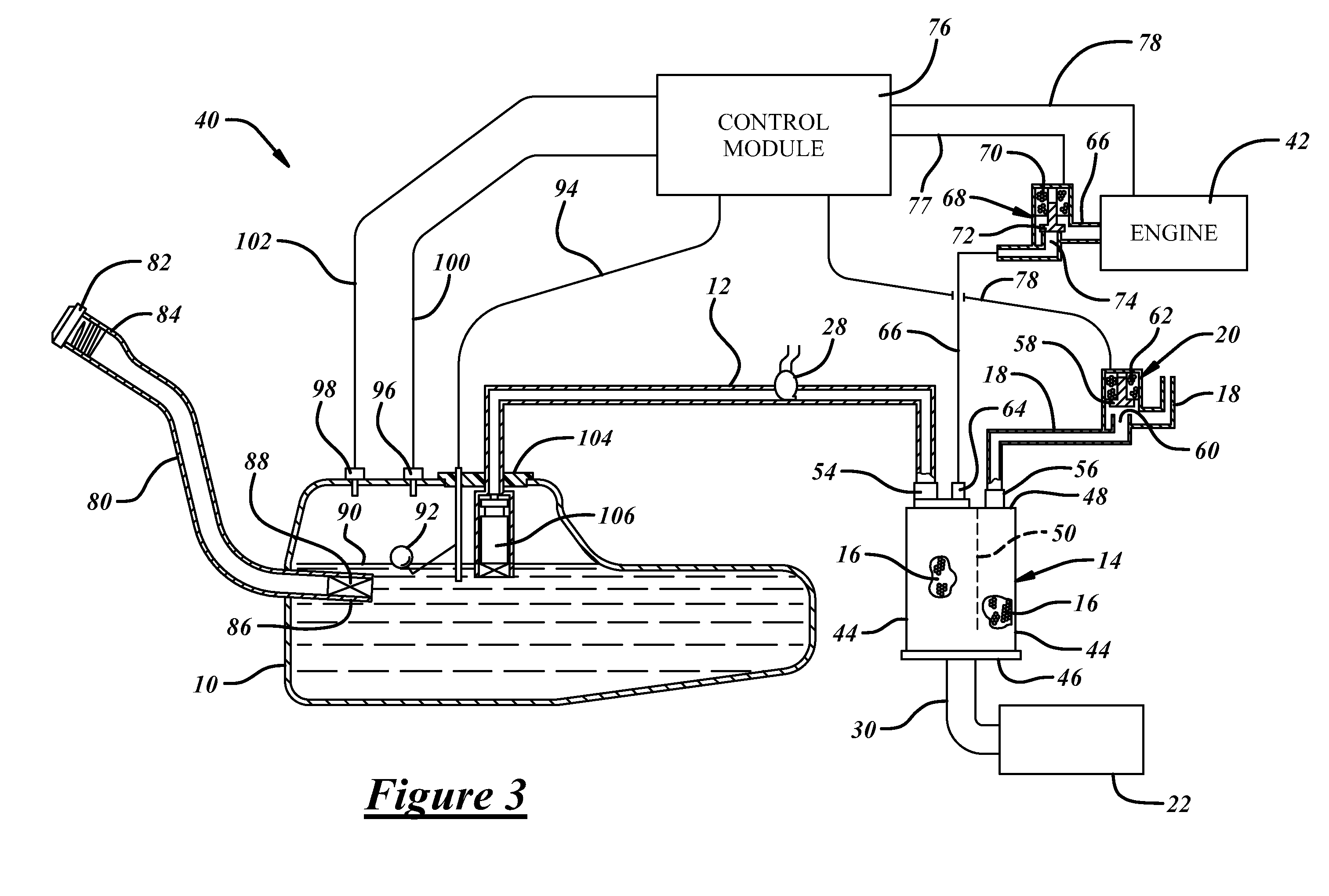 Regeneration of Evaporative Emision Control System for Plug-in Hybrid Vehicle