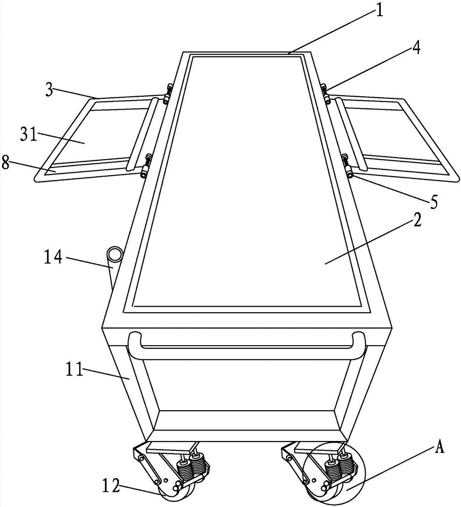 X-ray perspective medical flat car