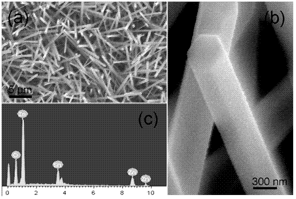 Method for preparing one-dimensional ZnO/SnO2 core/shell structure nano heterojunction semiconductor material