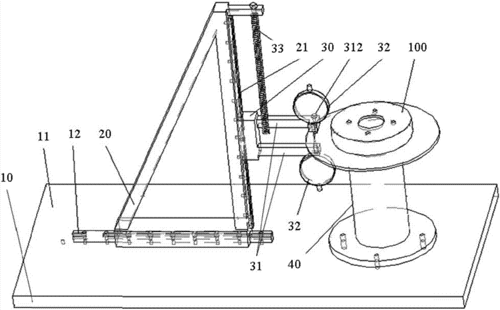 Simple thickness detection tool of brake disc