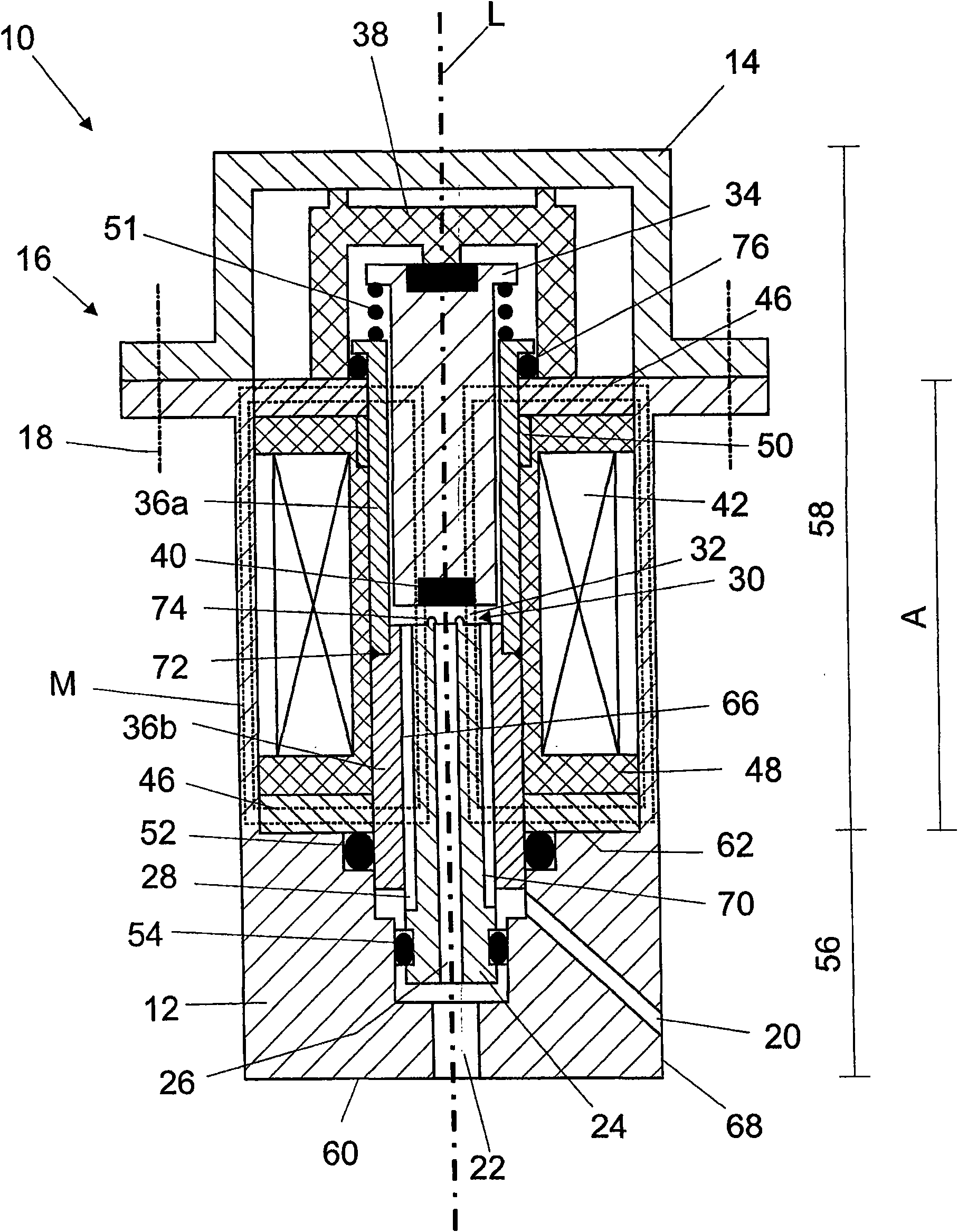 Switching magnetic valve