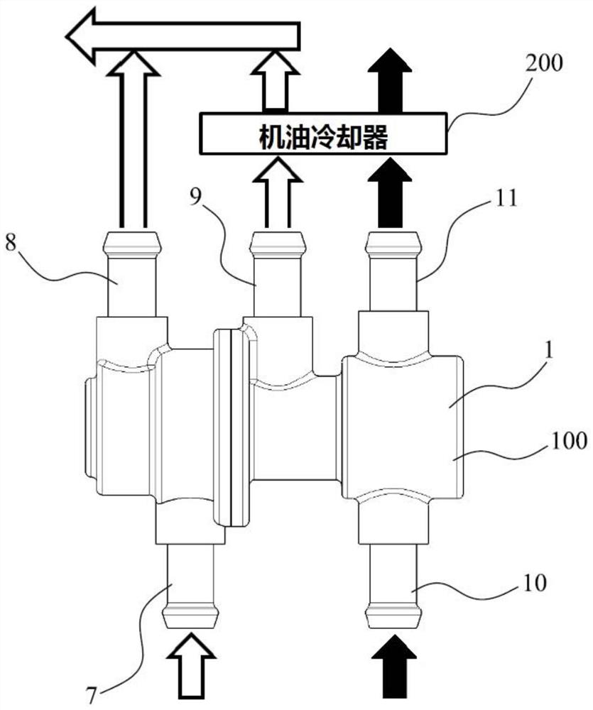 Temperature control valve and temperature control device