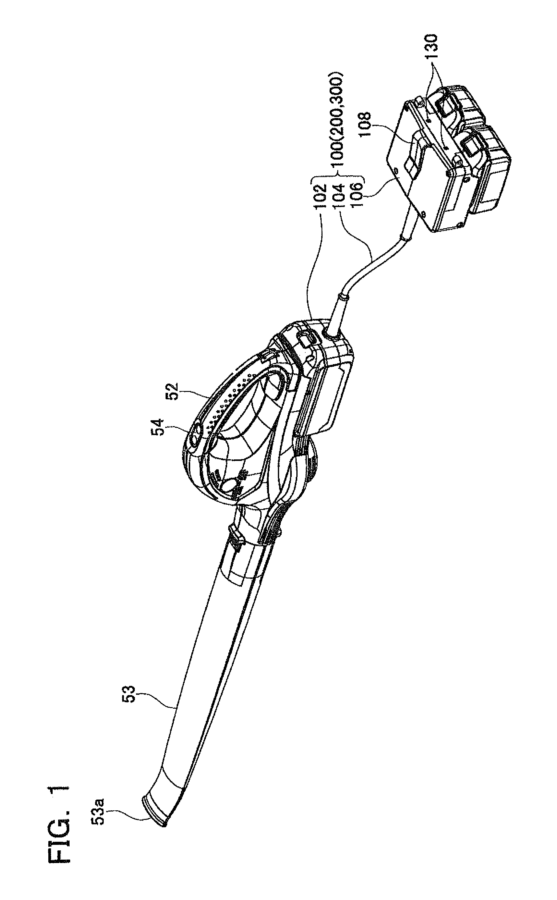 Electric power tool powered by battery pack and adapter therefor