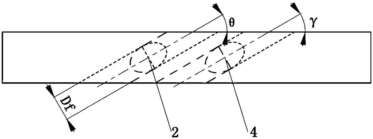 Cross type X air film hole cooling structure used for turbine blade