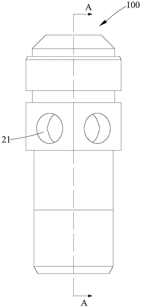 Nozzle for gas burner and gas burner