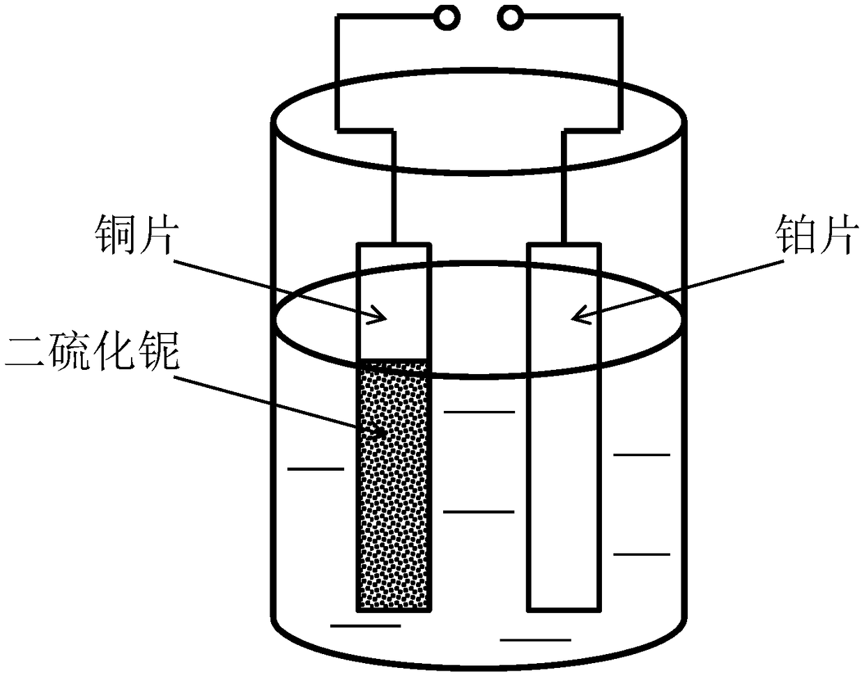 Preparation method of two-dimensional ultra-thin niobium disulfide nanosheet and product and application