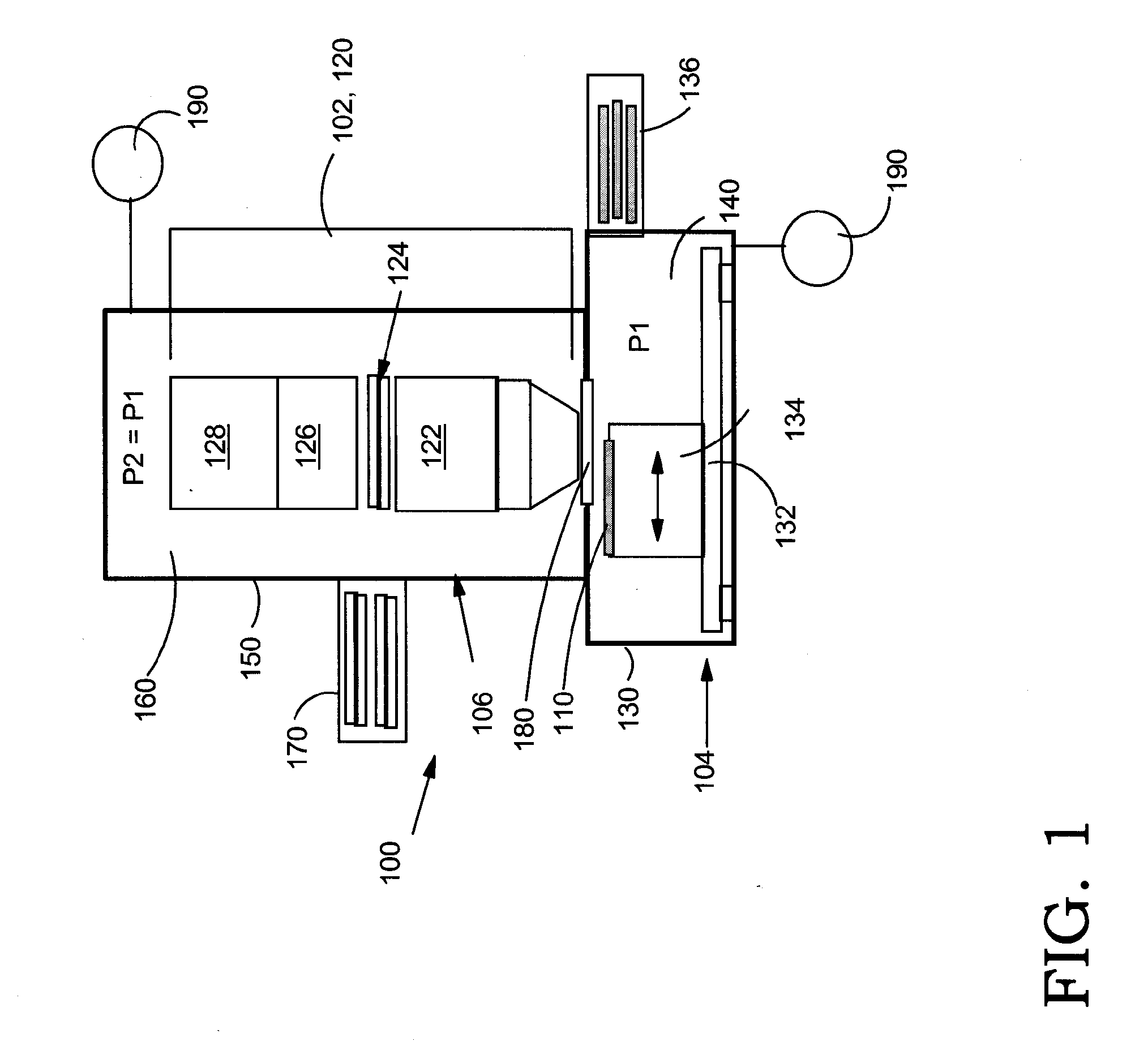 Immersion lithography with equalized pressure on at least projection optics component and wafer