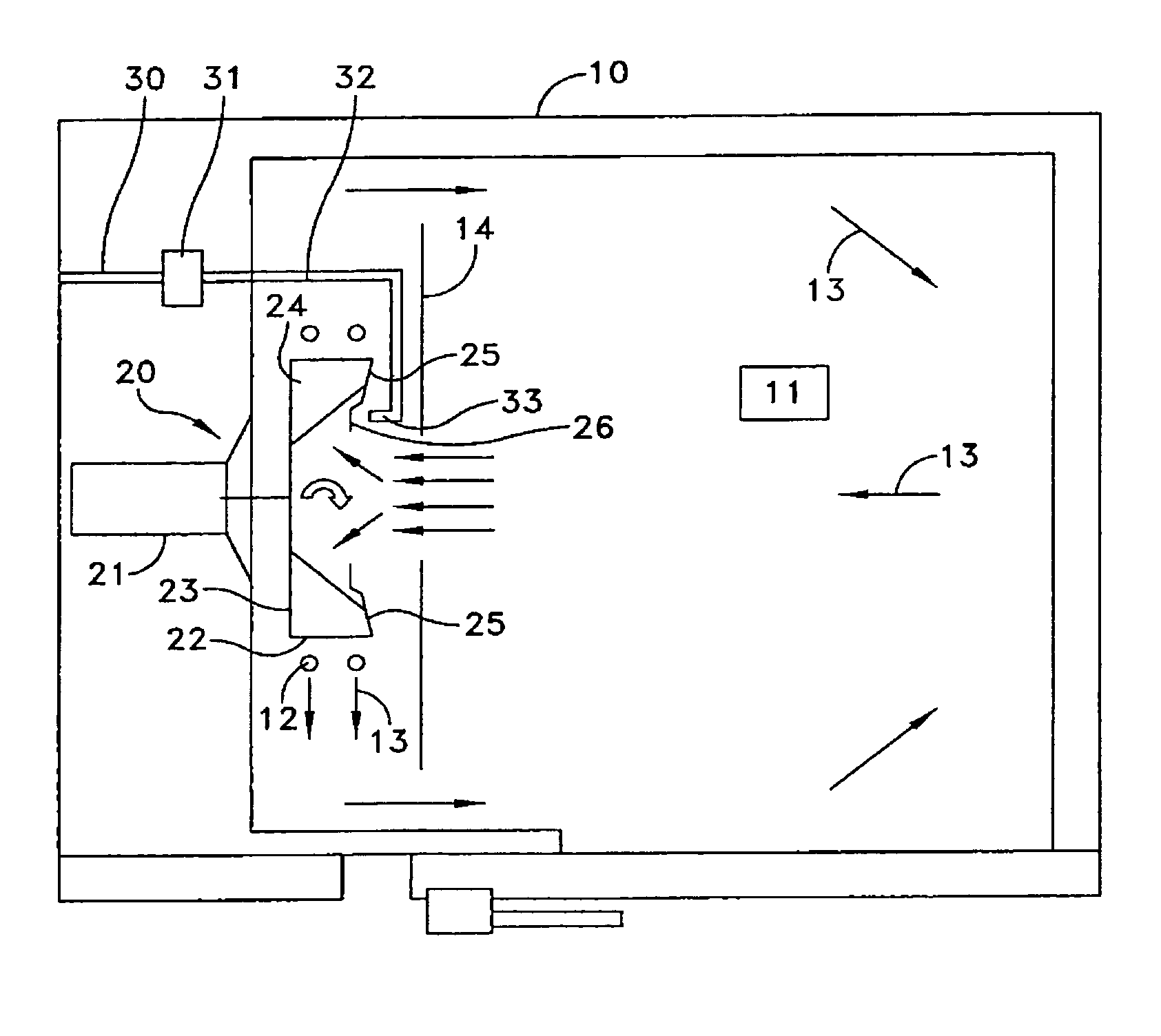 Cooking device with a fan and a water supply