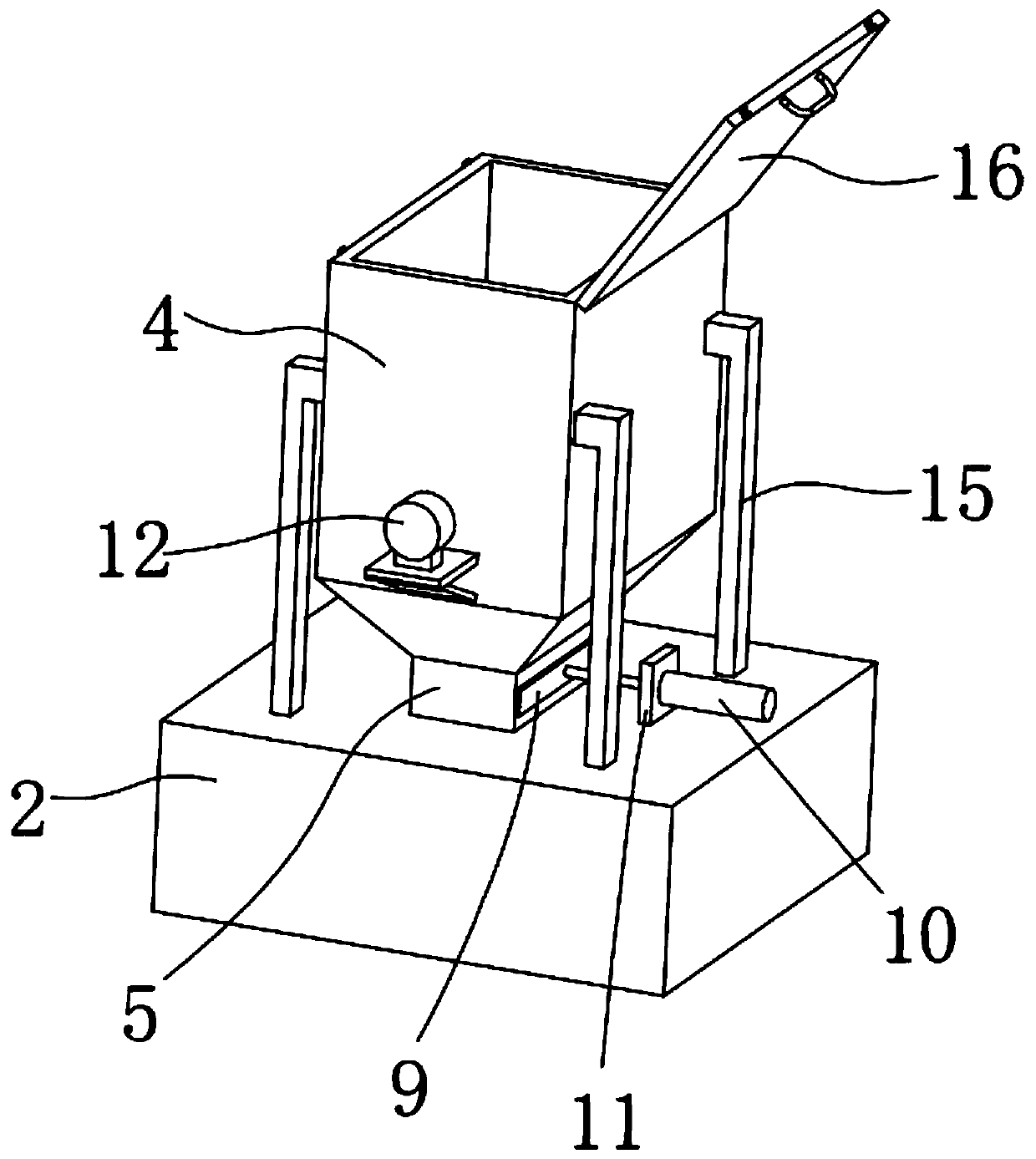 Bakelite injection molding device with functions of automatic feeding and products out of mold automatically