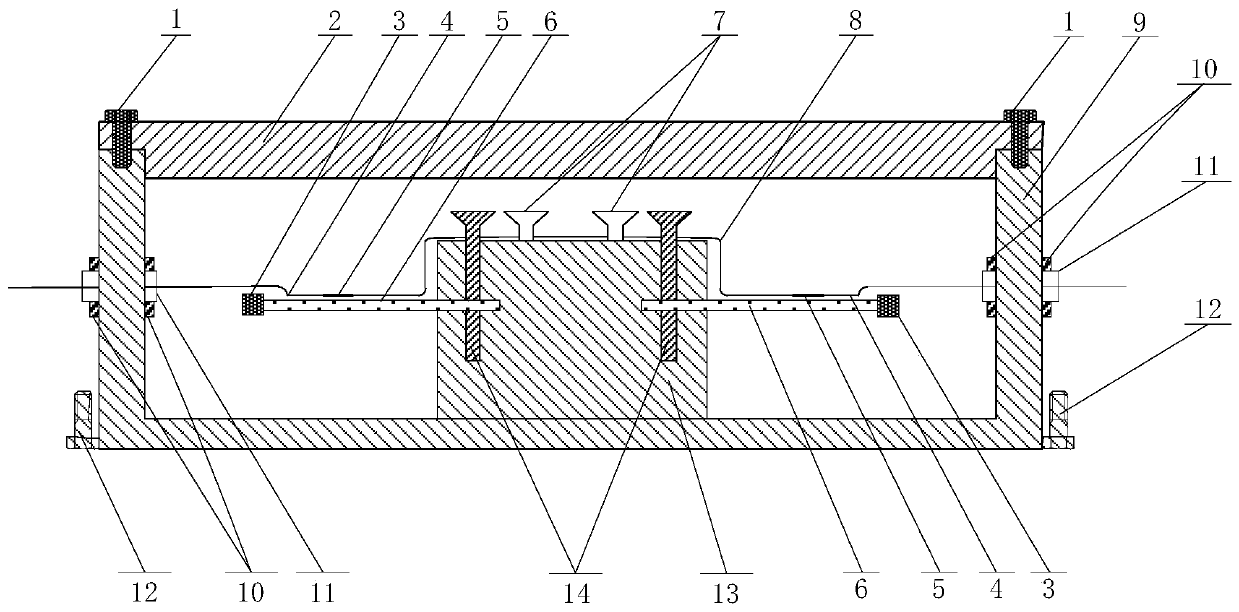 A high-temperature-resistant dual-axis fiber grating vibration sensor